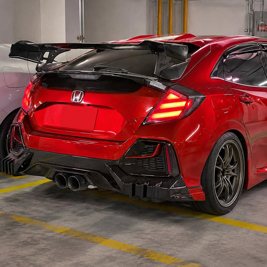 Mugen Style Rear Diffuser Corner Garnish V2 [for 2017–2021 Honda Civic]