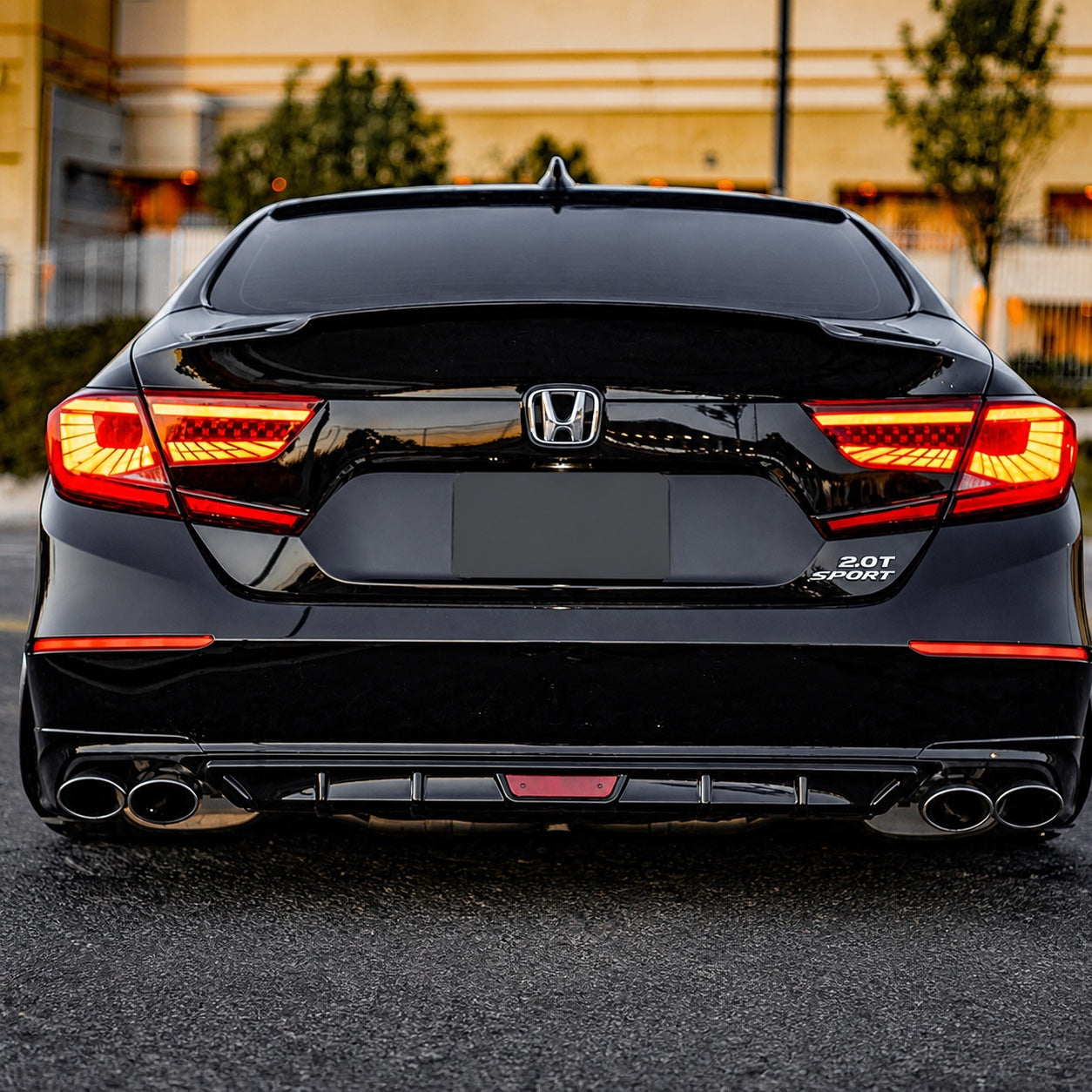 Black Pearl duckbill trunk spoiler for 2018-2022 Honda Accord (2)