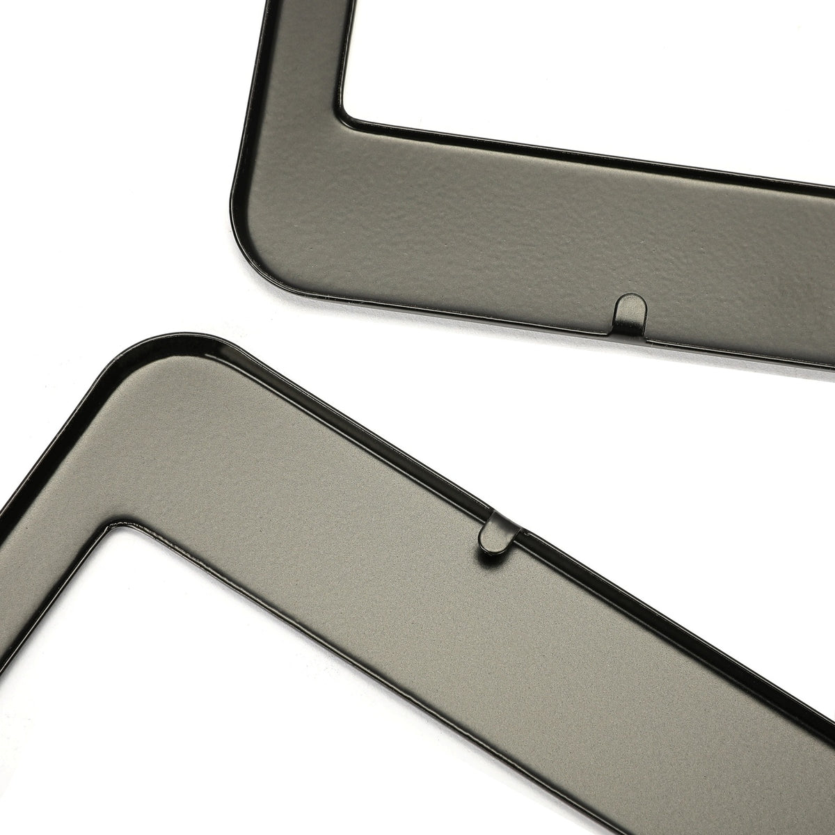 Pair of black stainless steel license plate frames (3)
