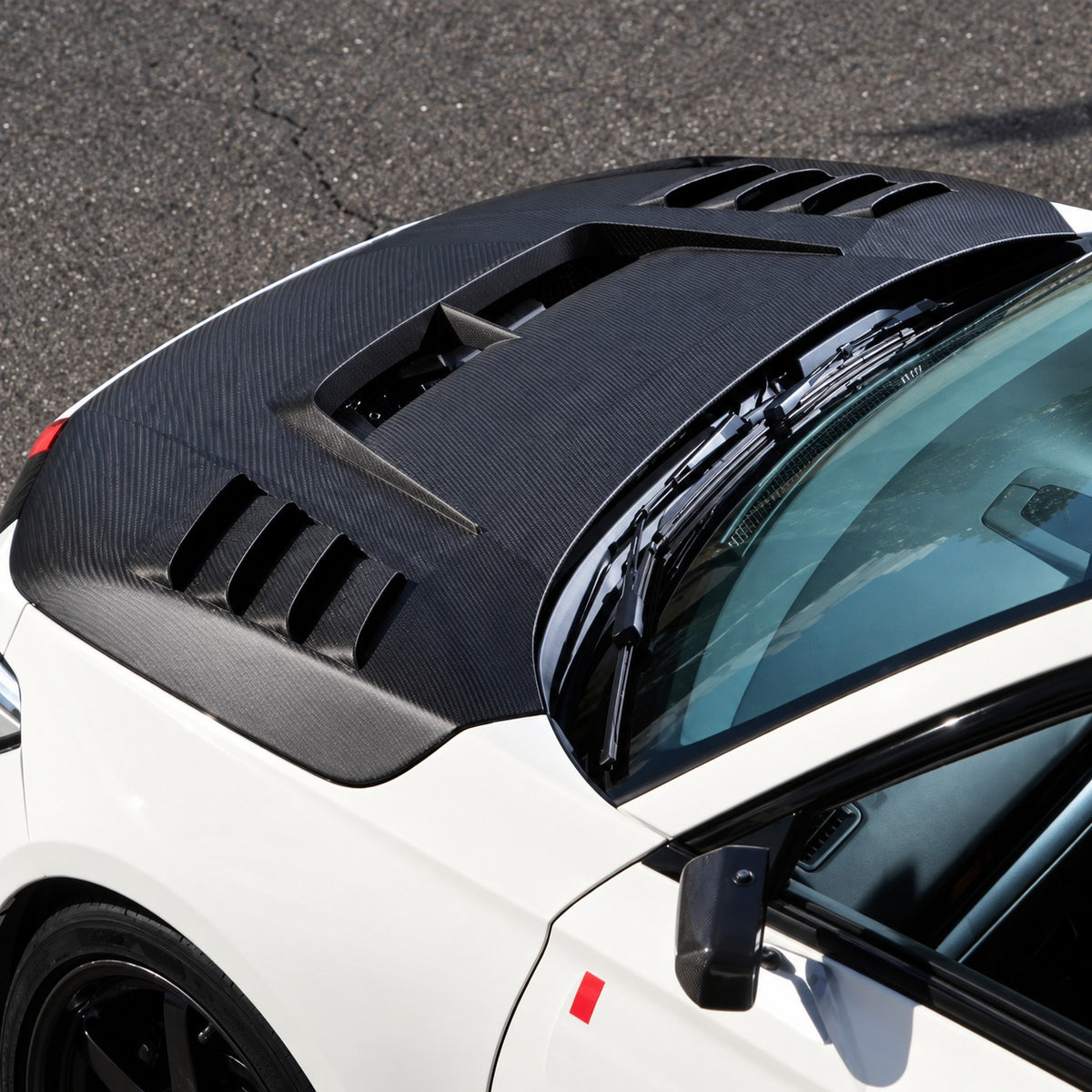 Dry carbon hood with center and dual side air ducts for 2023+ Honda Civic Type-R (1)