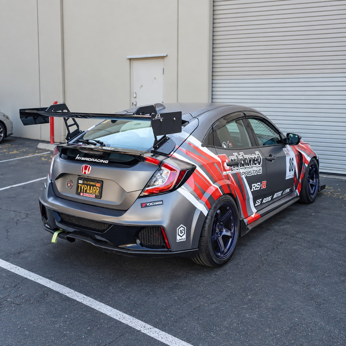 APR Performance GT-250 67" Carbon Fiber Swan Neck Wing [for 2017-2021 Honda Civic Type-R]