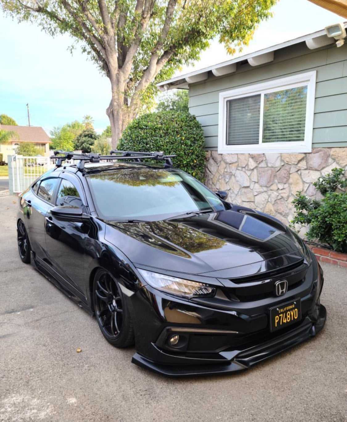 Unpainted glossy plastic GT Style front bumper lip (7)