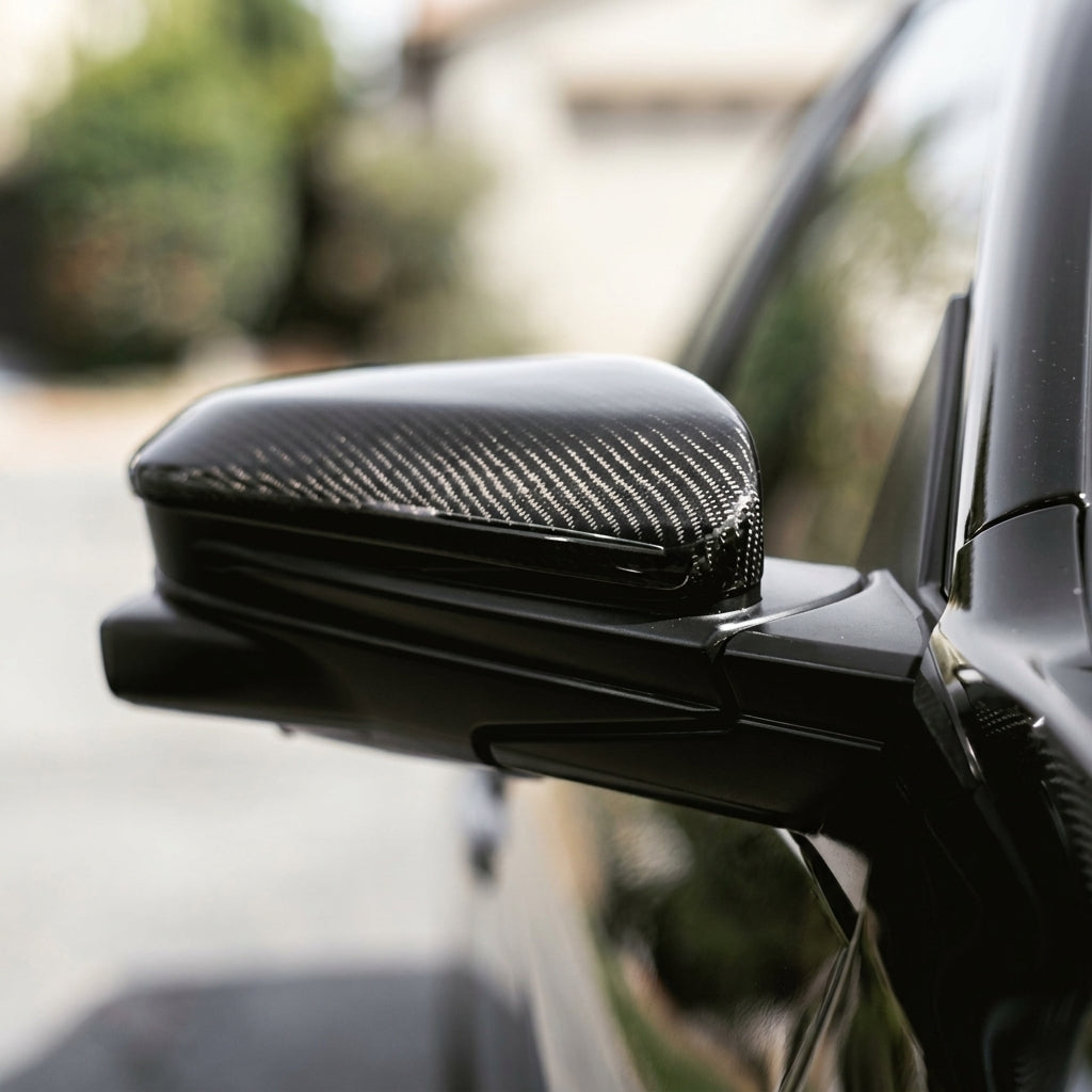Real Carbon Fiber Mirror Caps [for 2016-21 Honda Civic]