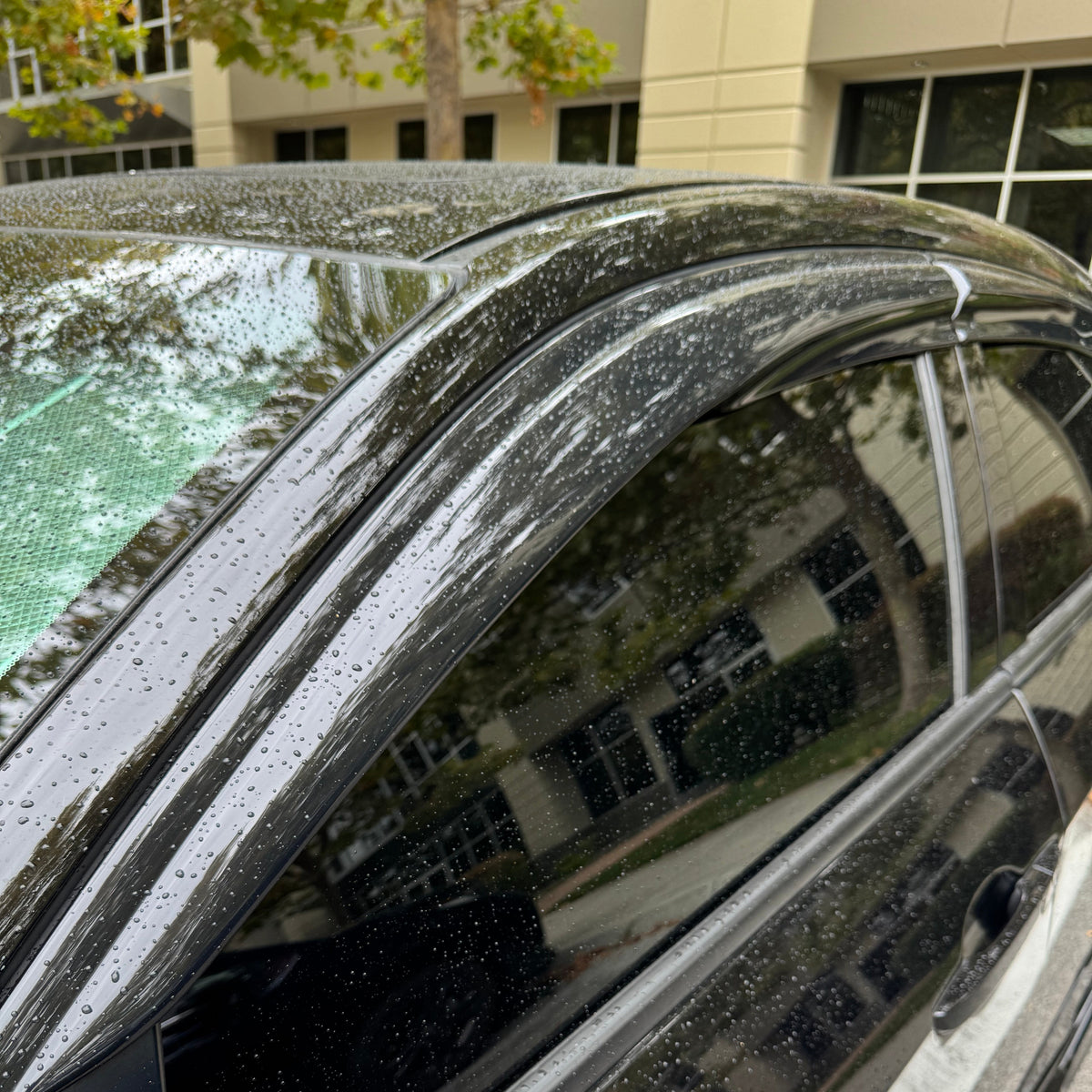 Smoked window visors installed on 2016-2021 Honda Civic sedan (10)
