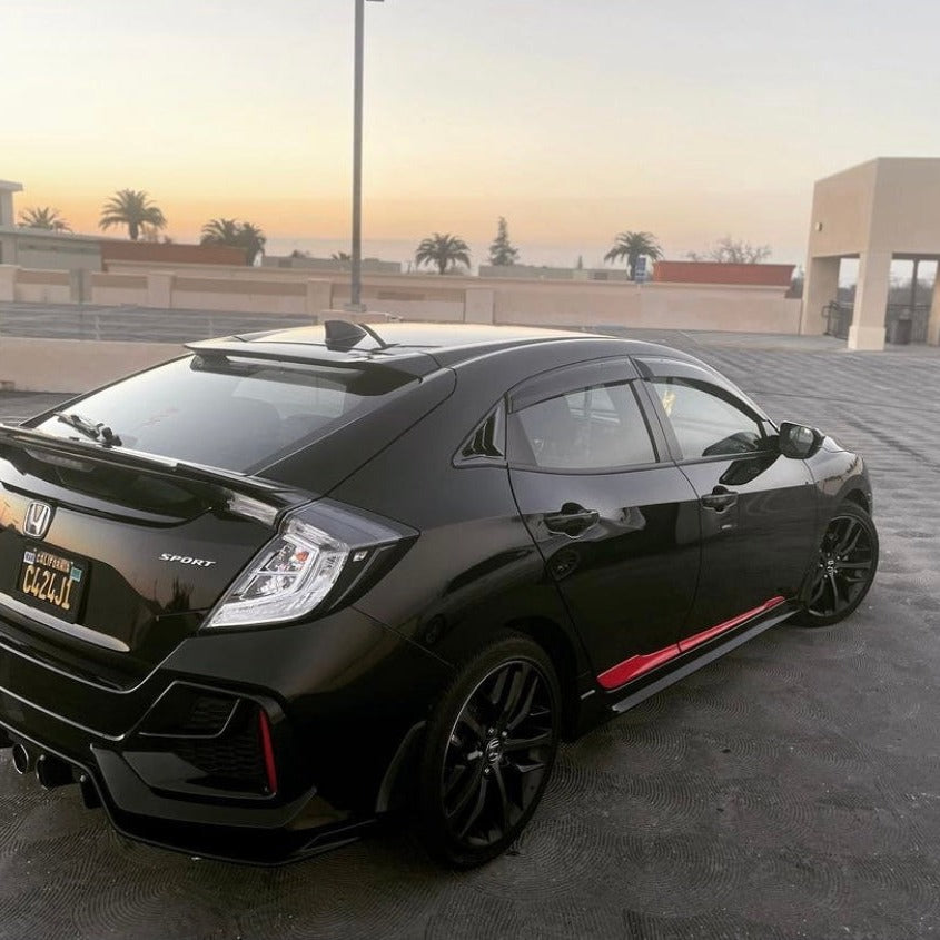 Smoked window visors installed on 2016-2021 Honda Civic sedan (11)