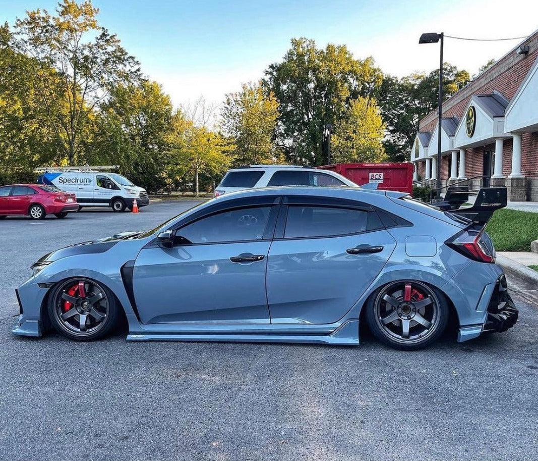 Smoked window visors installed on 2016-2021 Honda Civic sedan (8)