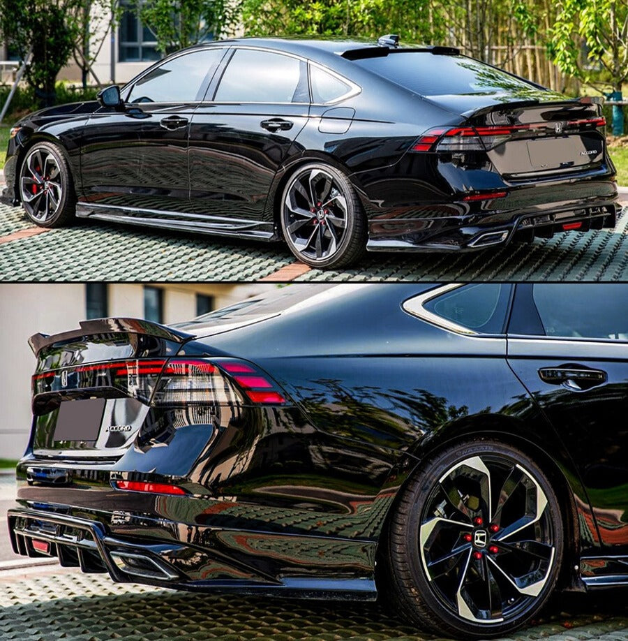Glossy black V3 trunk spoiler mounted on 2023-26 Honda Accord (2)