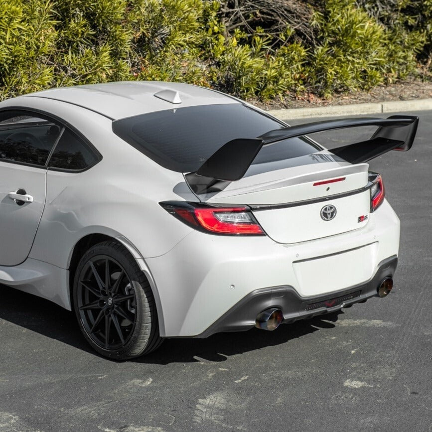 Matte black STI style rear trunk spoiler wing for Toyota GR86 & Subaru BRZ (4)