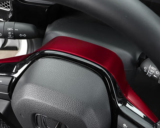 Glossy Red Steering Wheel Trim [for 2022+ Honda Civic]