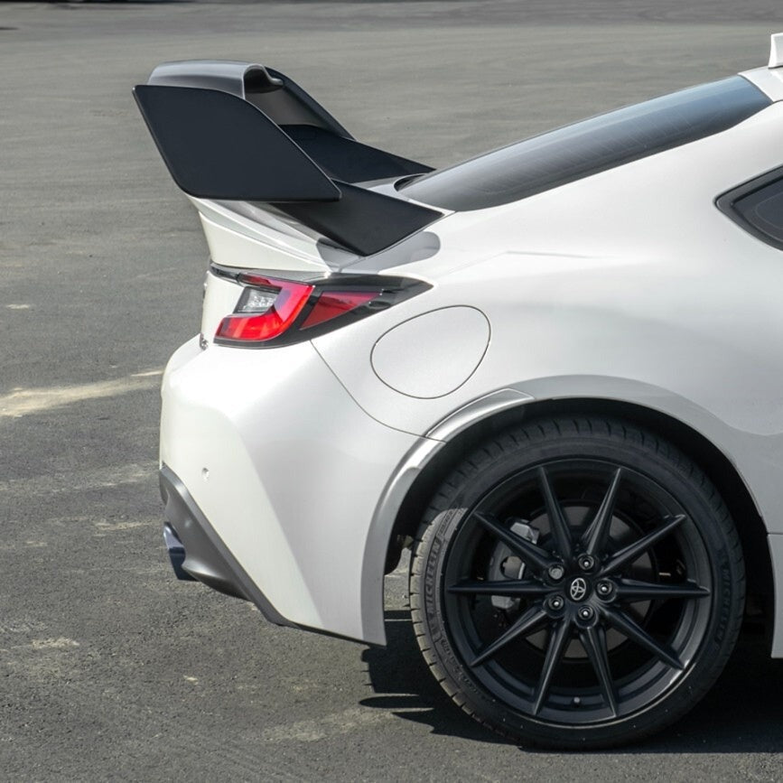 Matte black STI style rear trunk spoiler wing for Toyota GR86 & Subaru BRZ (6)
