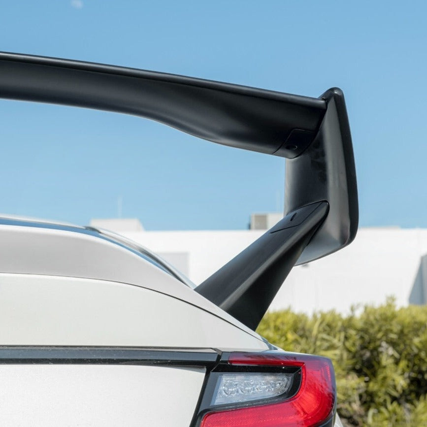 Matte black STI style rear trunk spoiler wing for Toyota GR86 & Subaru BRZ (8)