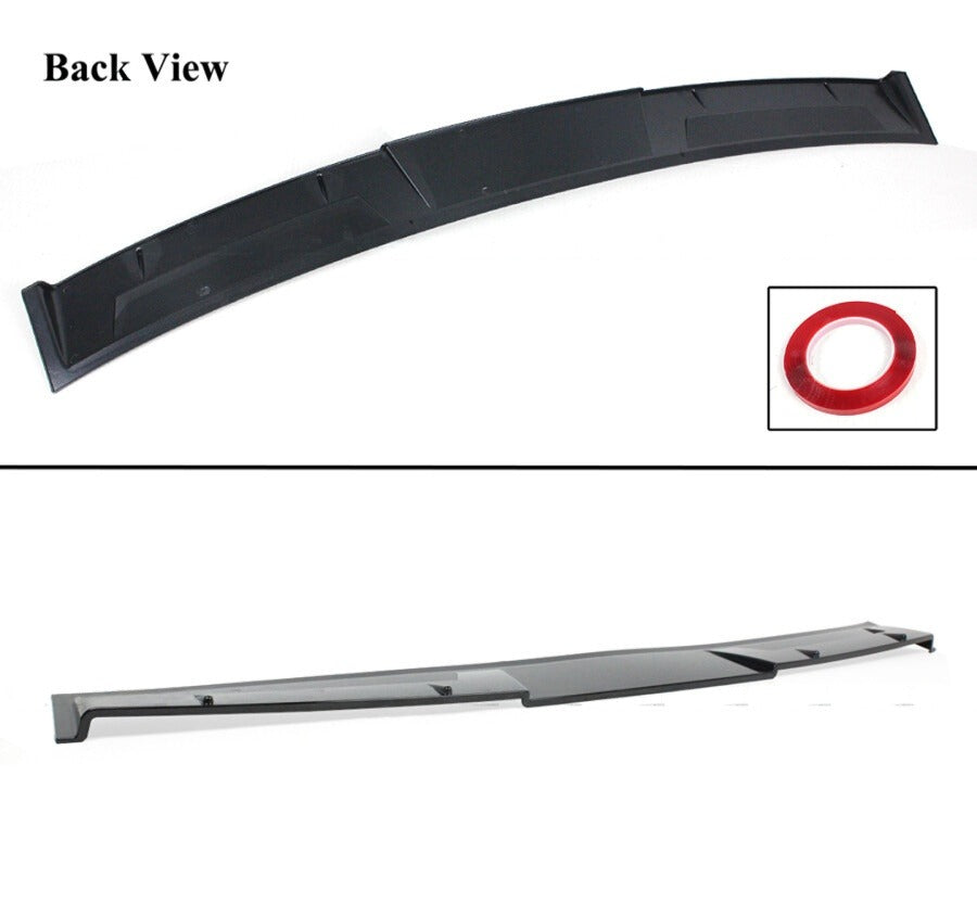Gloss black V3 rear window roof visor deflector installed on 2023-2026 Honda Accord (4)