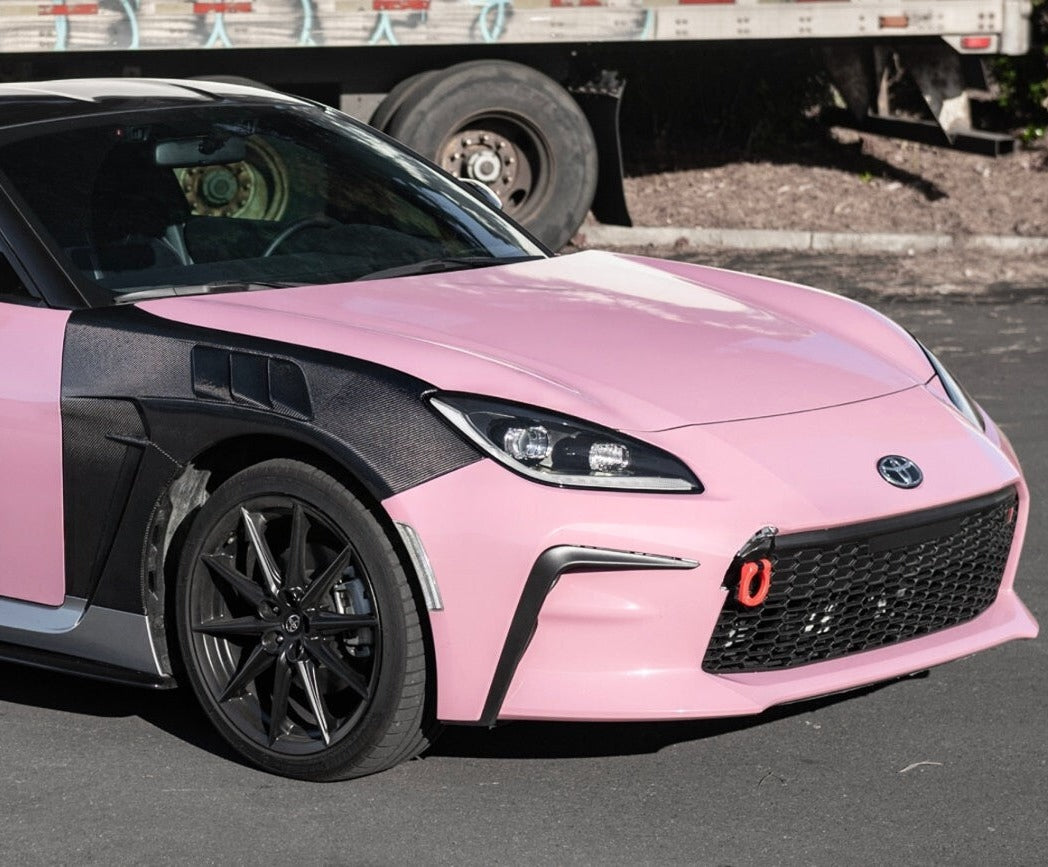 JDM vented style carbon fiber front fenders on Toyota GR86 (1)