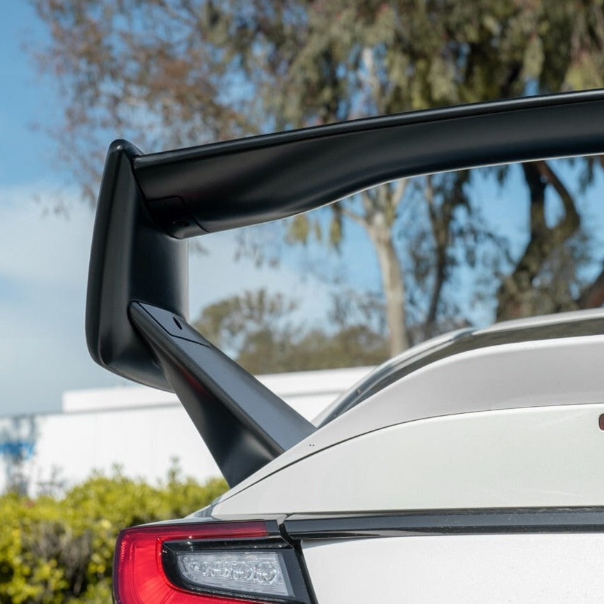 Matte black STI style rear trunk spoiler wing for Toyota GR86 & Subaru BRZ (7)