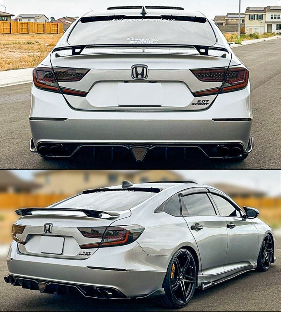 Glossy black ABS trunk spoiler for 2018-2022 Honda Accord (1)
