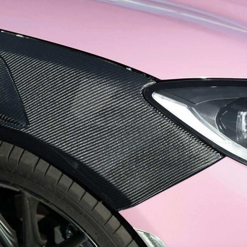 JDM vented style carbon fiber front fenders on Toyota GR86 (8)