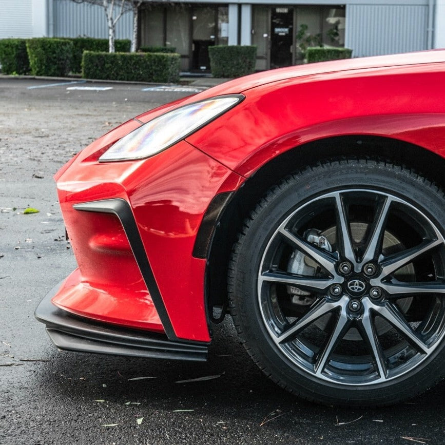 Matte black Artisan Spirit style front lip splitter on Toyota GR86 (3)