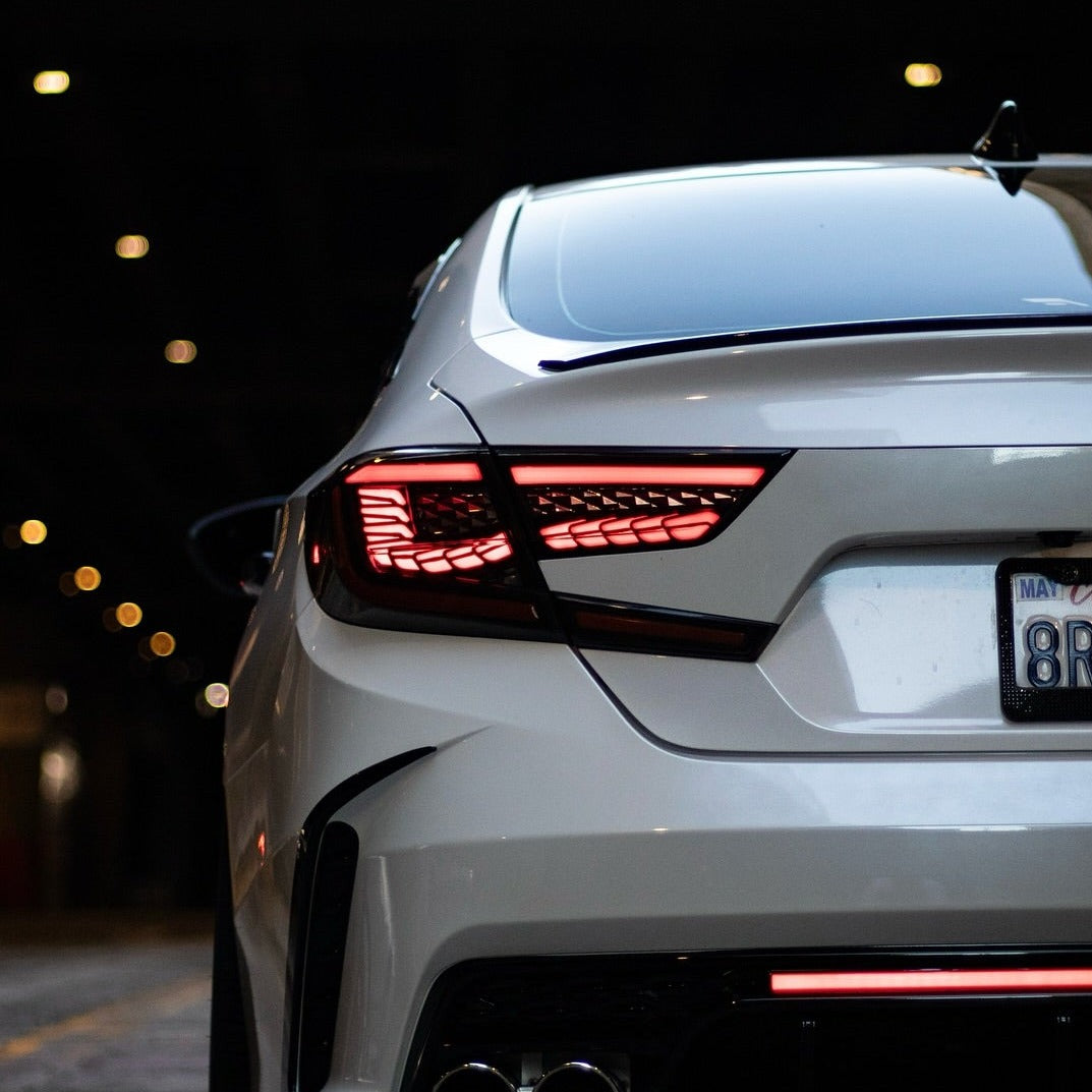 Dragon-scale patterned LED tail lights with smoked lens (3)