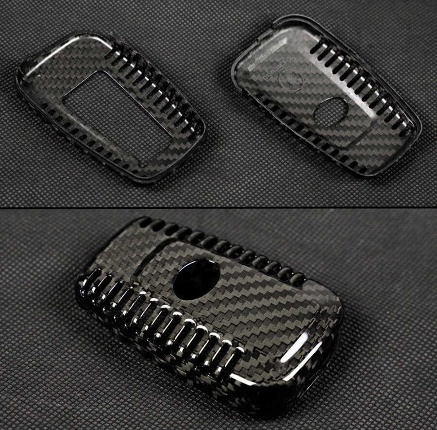 Carbon fiber key fob case with glossy clear-coat finish (2)