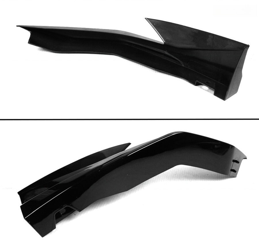 Gloss black 3-piece front bumper splitter lip kit (6)