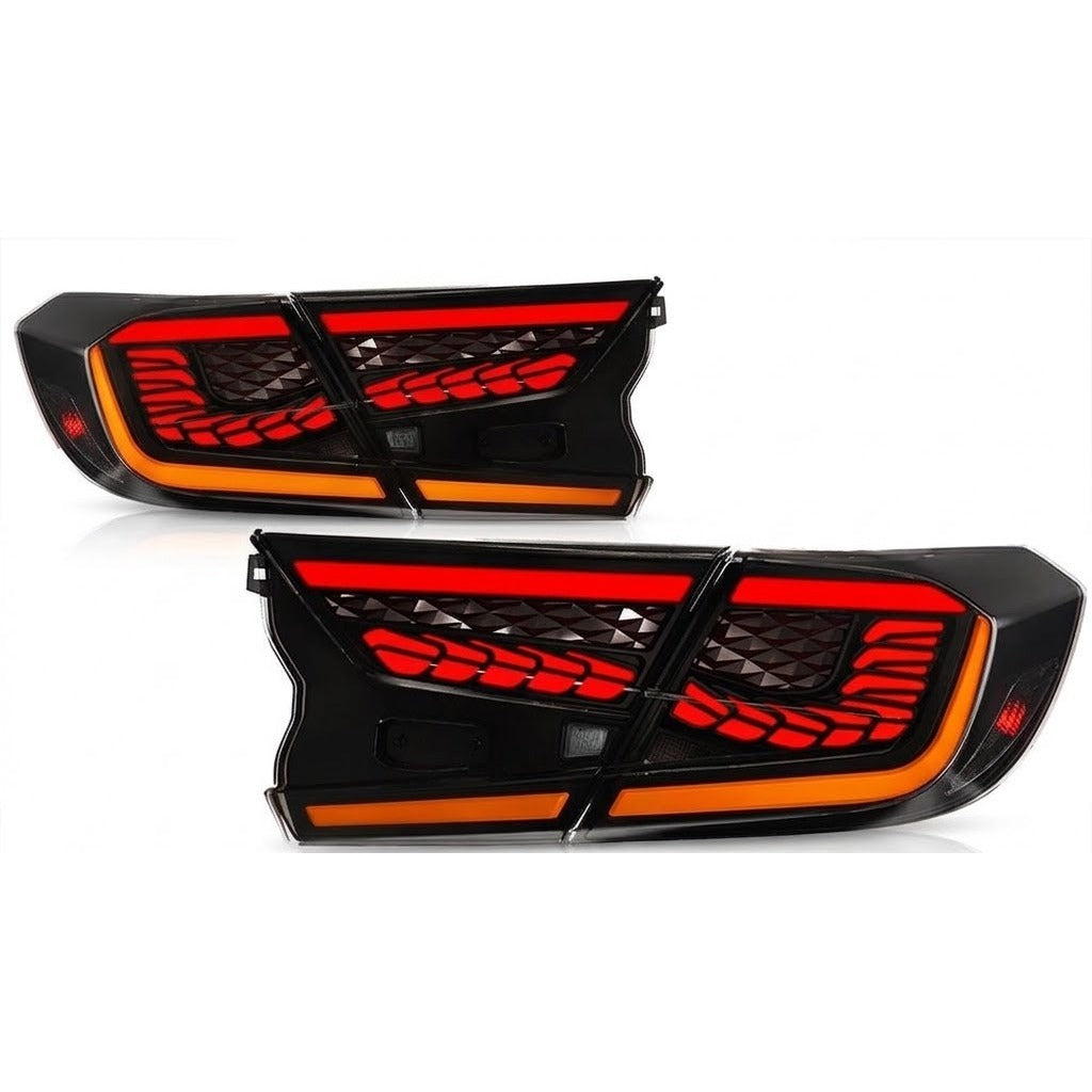 Dragon-scale patterned LED tail lights with smoked lens (6)
