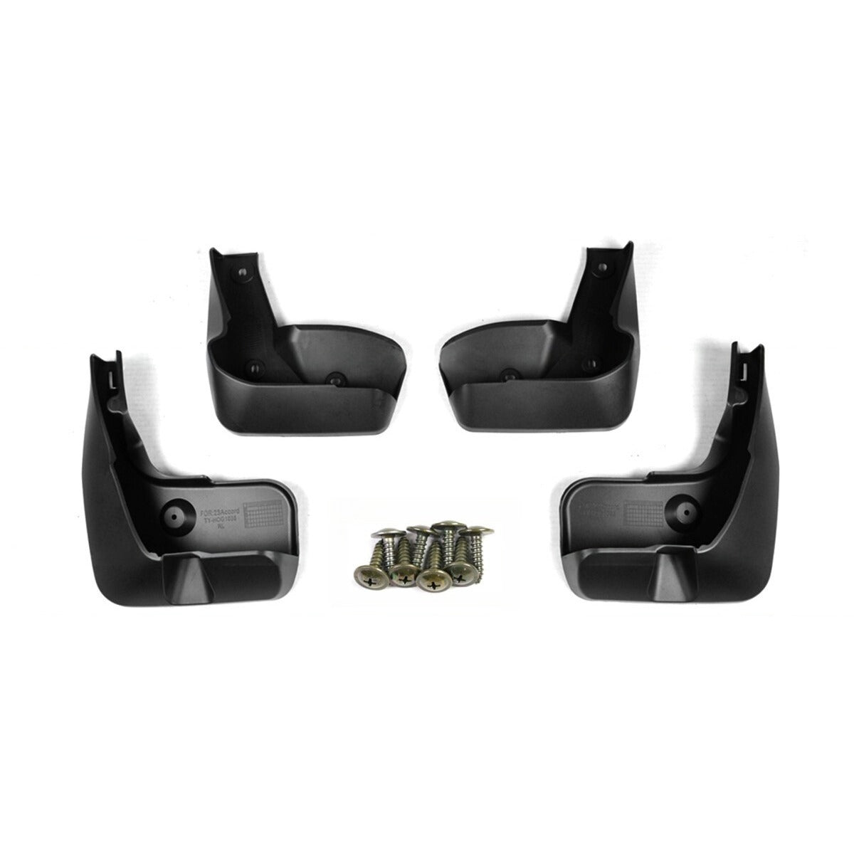 Set of four black OE-style mud flaps for Honda Accord, two front and two rear guards (3)