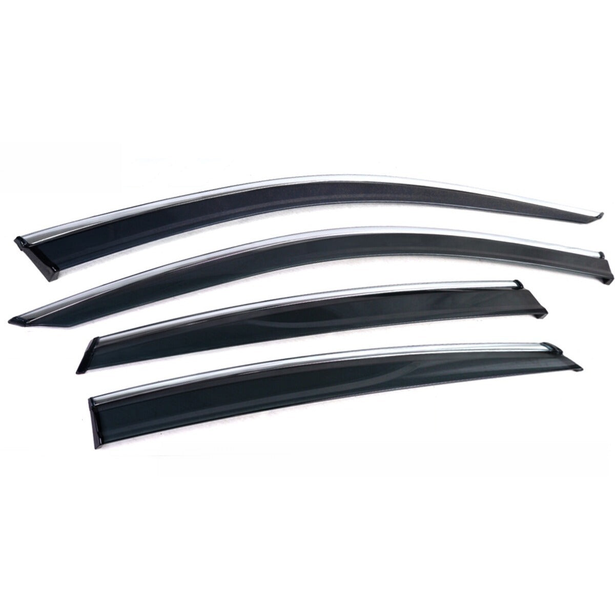 Window visor with chrome trim and light-smoked tint (4)