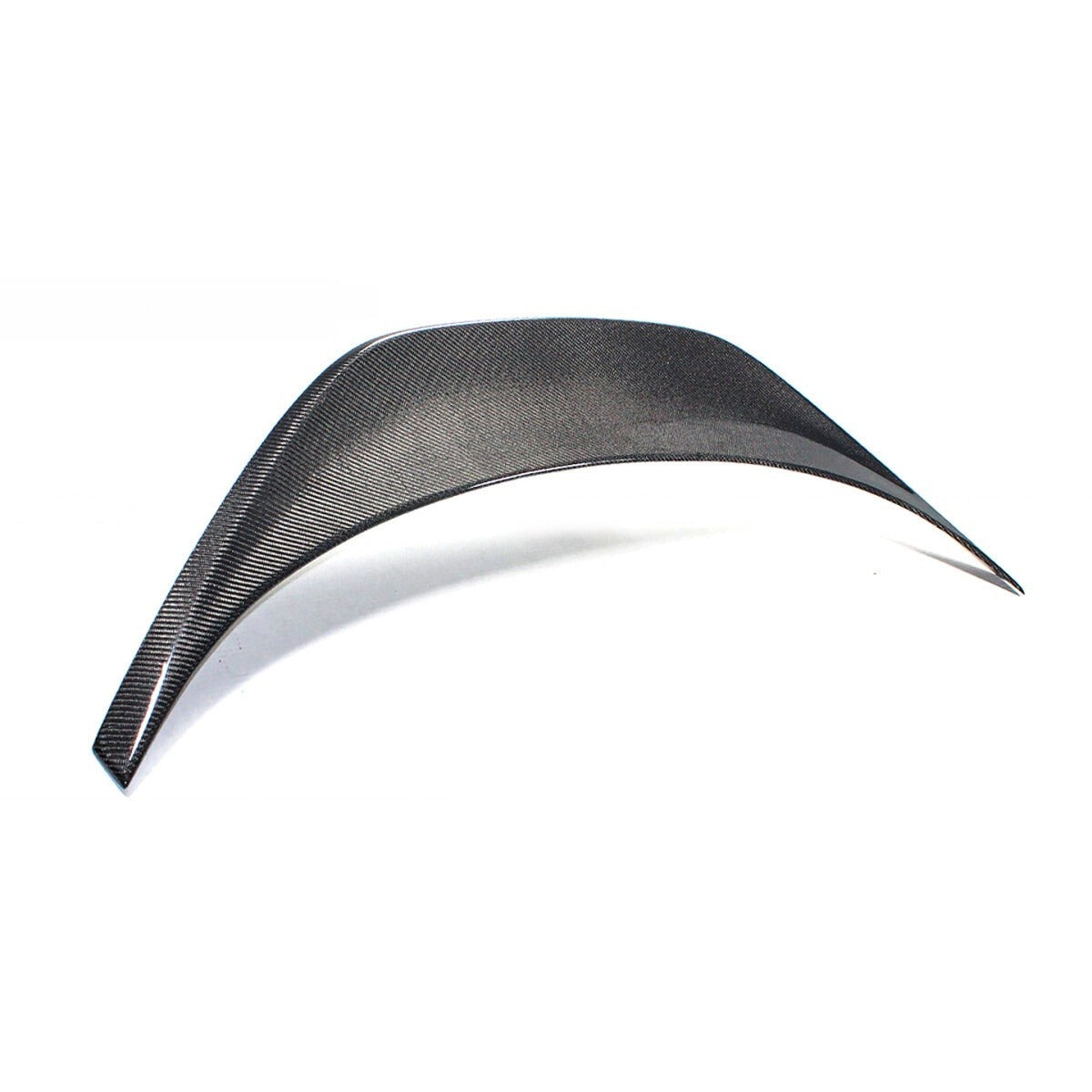 Black carbon fiber duckbill trunk spoiler mounted on white Toyota GR86 (3)