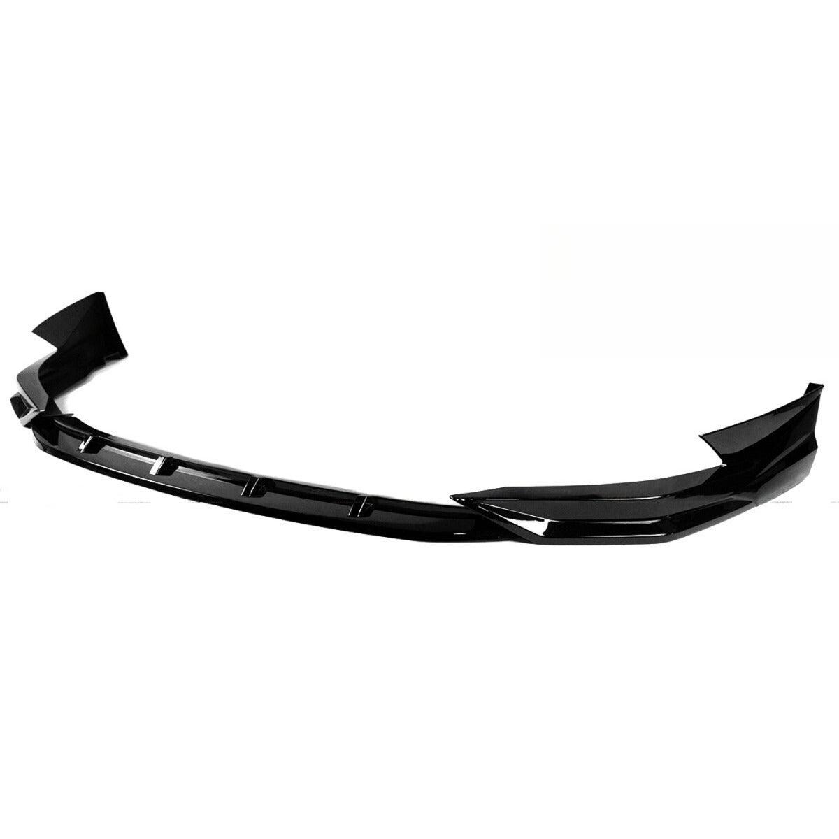 Gloss black 3-piece front bumper splitter lip kit (3)