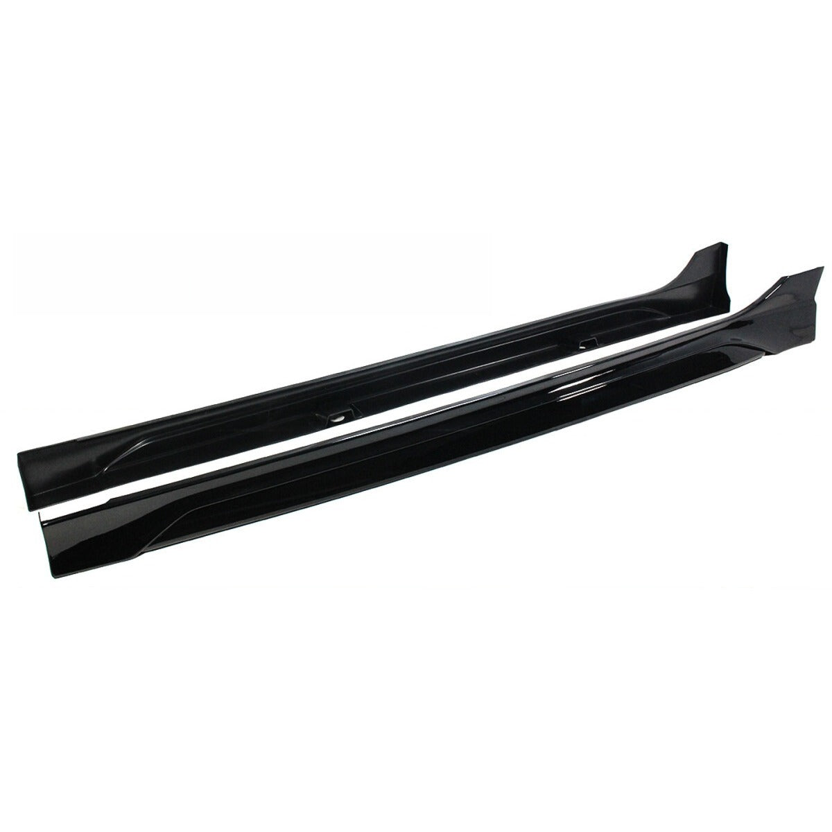 Gloss black side skirt extension mounted on 11th generation Honda Civic sedan (4)