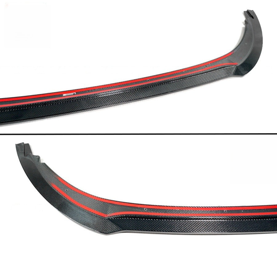 Real carbon fiber front bumper lip splitter with center lip and corner winglets installed on Toyota GR86 (8)