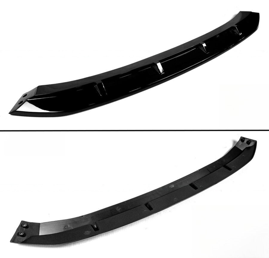 Gloss black 3-piece front bumper splitter lip kit (5)