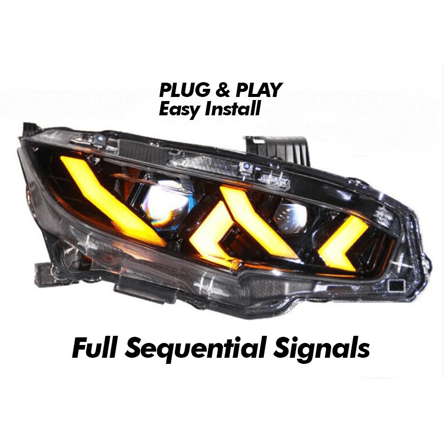 Sequential headlight unit showing unique design patterns (9)