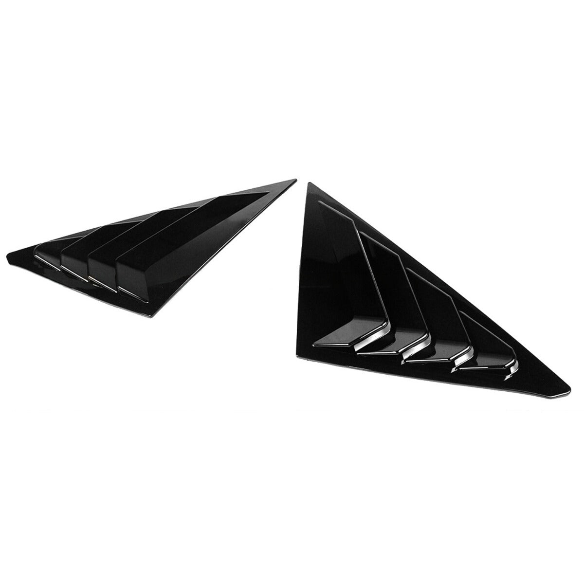 Pair of glossy black quarter panel louvers installed on 2022-2026 Honda Civic Hatchback (3)