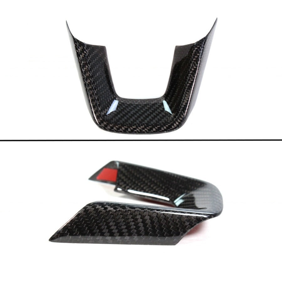 Carbon fiber steering wheel trim with paddle shifters installed on Honda Accord (5)