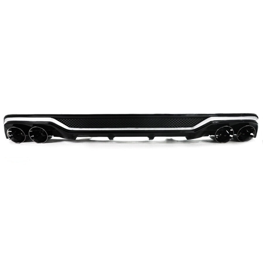 Gloss black rear diffuser with pearl white accents and titanium exhaust tips on Honda Accord (2)