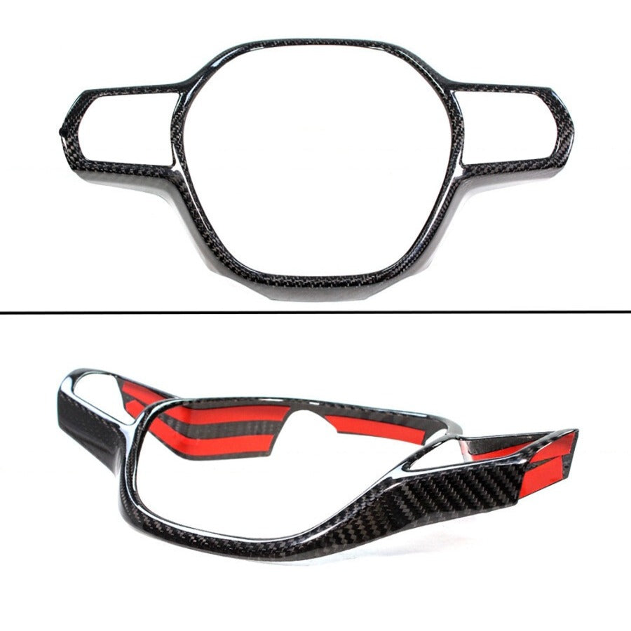 Carbon fiber steering wheel trim with paddle shifters installed on Honda Accord (4)