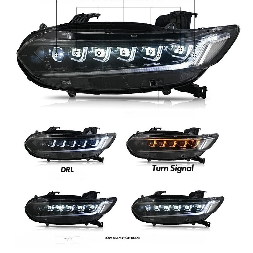 Pair of sequential LED headlights for 2018-2022 Honda Accord with high/low beams (4)