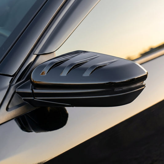 Mugen Style Glossy Black Mirror Caps [for 2016-21 Honda Civic]