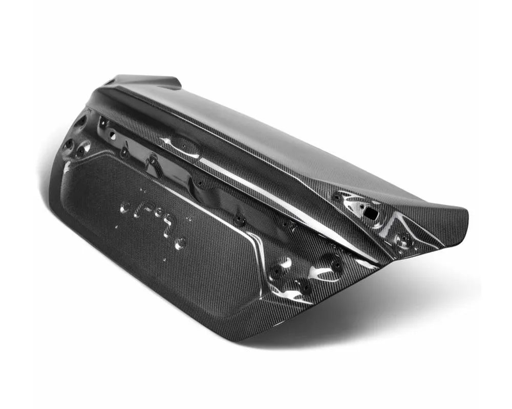 Real carbon fiber trunk lid with glossy clear coat finish for Honda Civic (1)