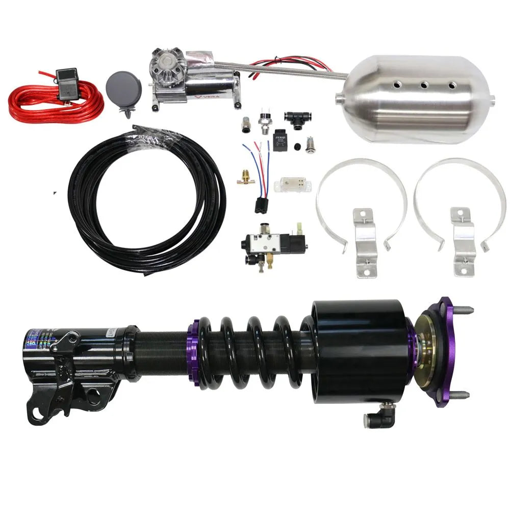 RS Coilovers suspension system with gold control valve and air cup components (1)