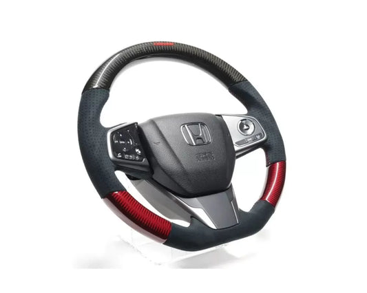 GReddy Black Red Carbon Steering Wheel [for 2017-2021 Honda Civic]