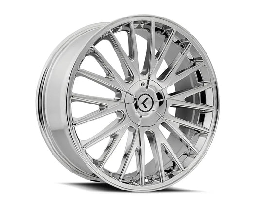Chrome Kraze Double Down wheel, 17x8 inch, 5x108 and 5x114.3 bolt patterns (1)