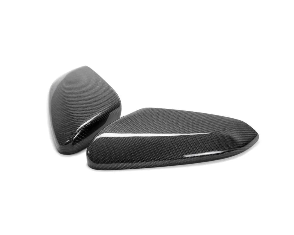 Glossy carbon fiber mirror covers installed on 2016-2021 Honda Civic (1)