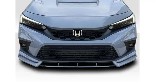 Duraflex Yokel fiberglass front lip spoiler installed on 2022-2024 Honda Civic