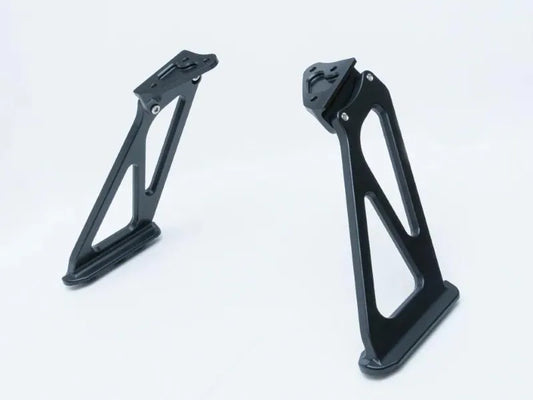 High-position rear wing bracket pair with mounting hardware for Honda Civic (1)
