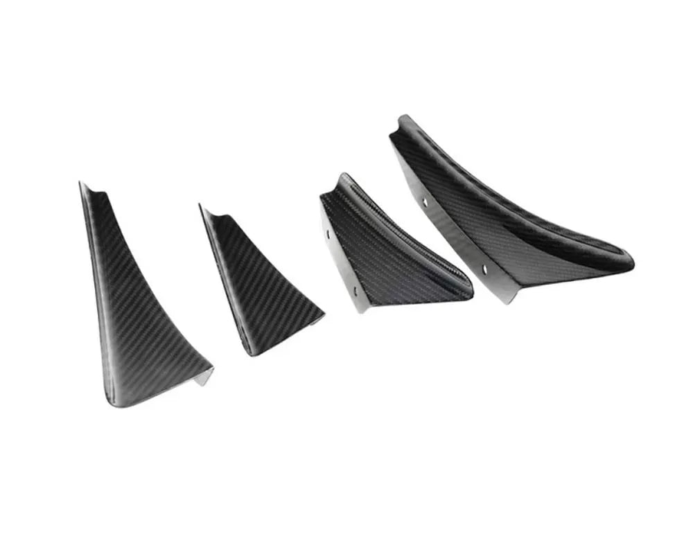 Carbon fiber front bumper canards mounted on Honda Civic front end (3)