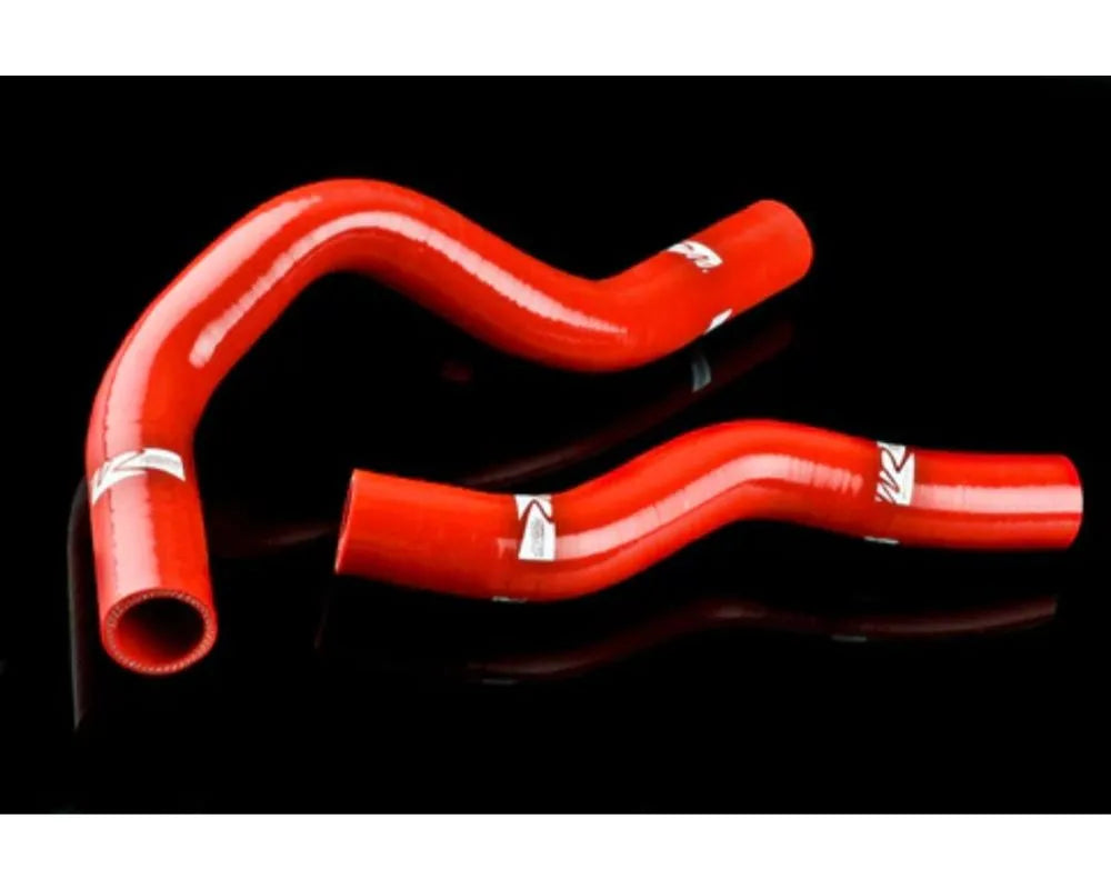 Red silicone coolant hoses for Honda Civic engine bay