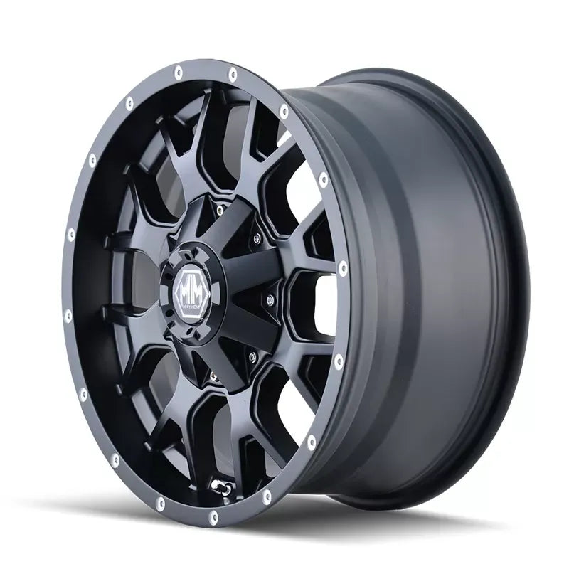 Matte black Mayhem Warrior 8015 wheel, 17x7.5 inches (2)