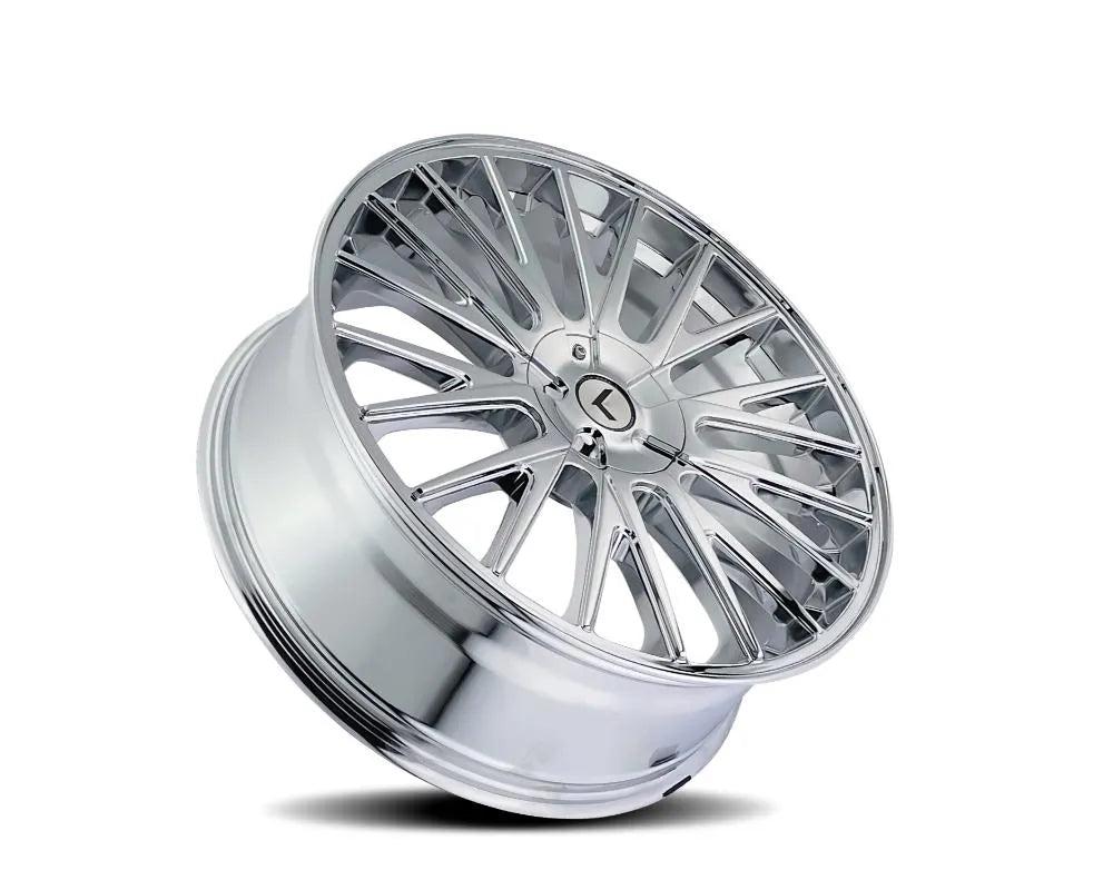 Chrome Kraze Double Down wheel, 17x8 inch, 5x108 and 5x114.3 bolt patterns (2)